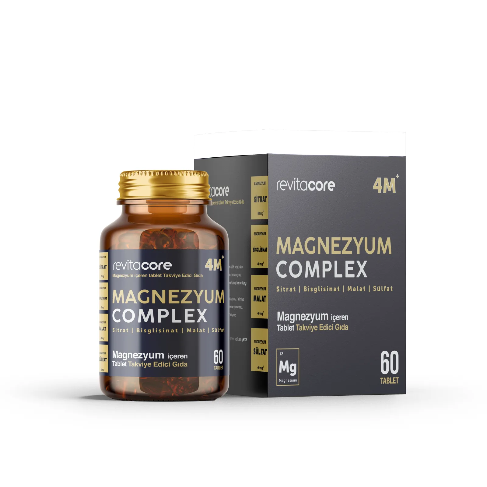 Revitacore Magnezyum Complex ambalaj ve ürün tasarımı